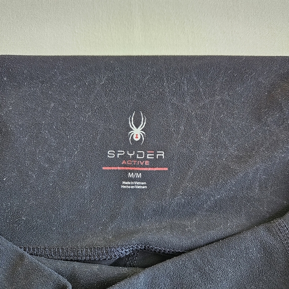 Spyder Active Web Print Black High-Waisted Women's Leggings. Size Medium - Picture 5 of 5